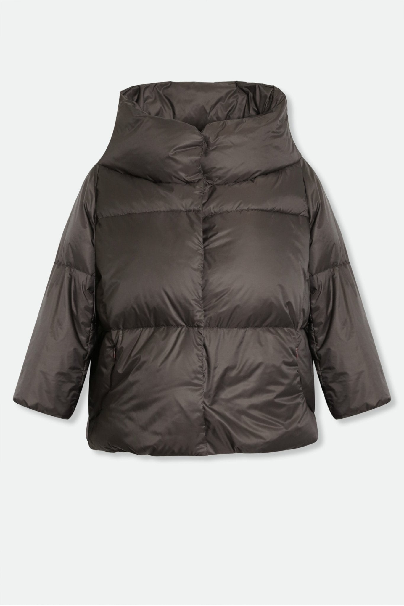 TRENTO WIDE COLLAR CROP IN GOOSE DOWN JACKET - Jarbo