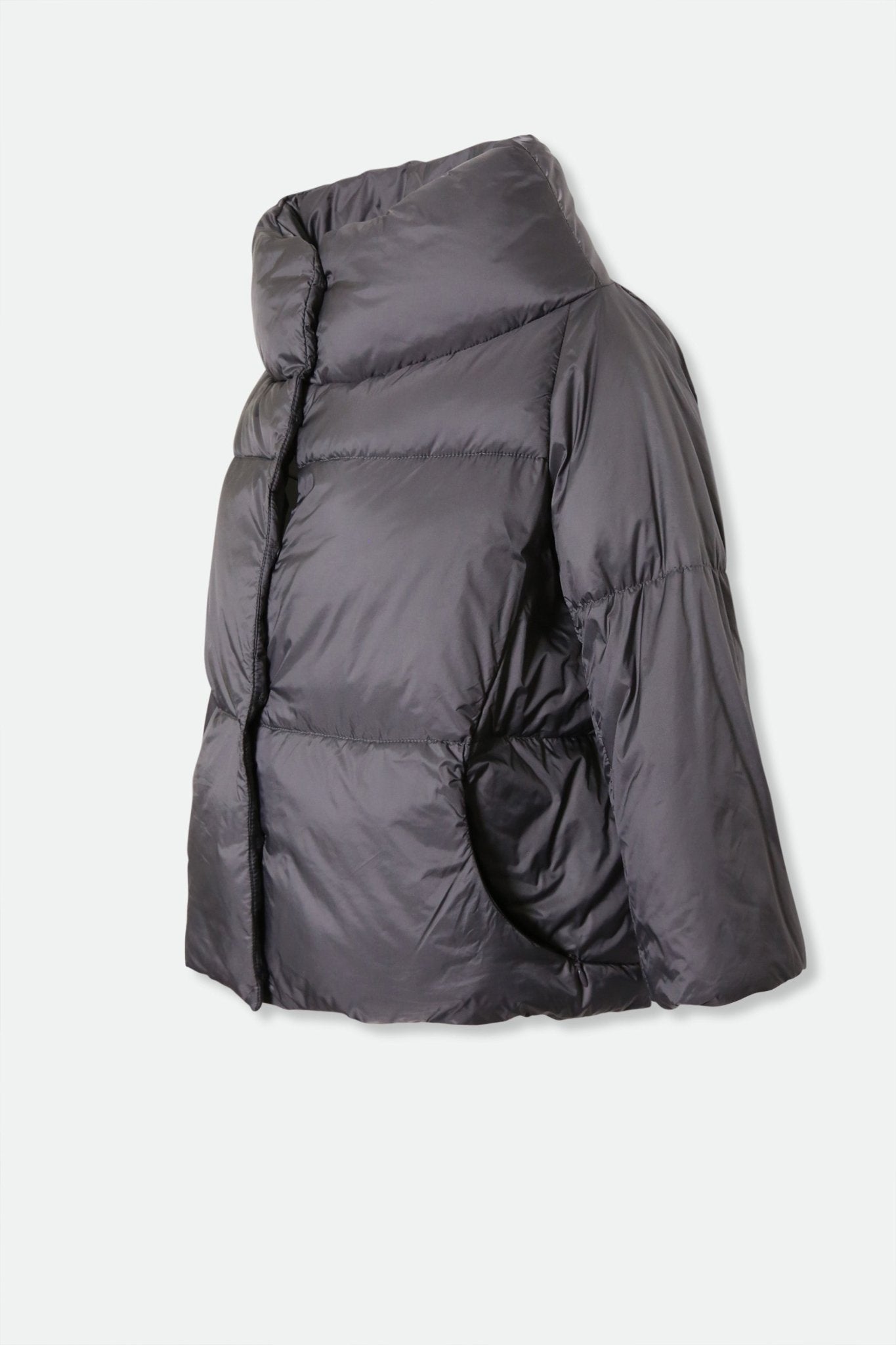 TRENTO WIDE COLLAR CROP IN GOOSE DOWN JACKET - Jarbo