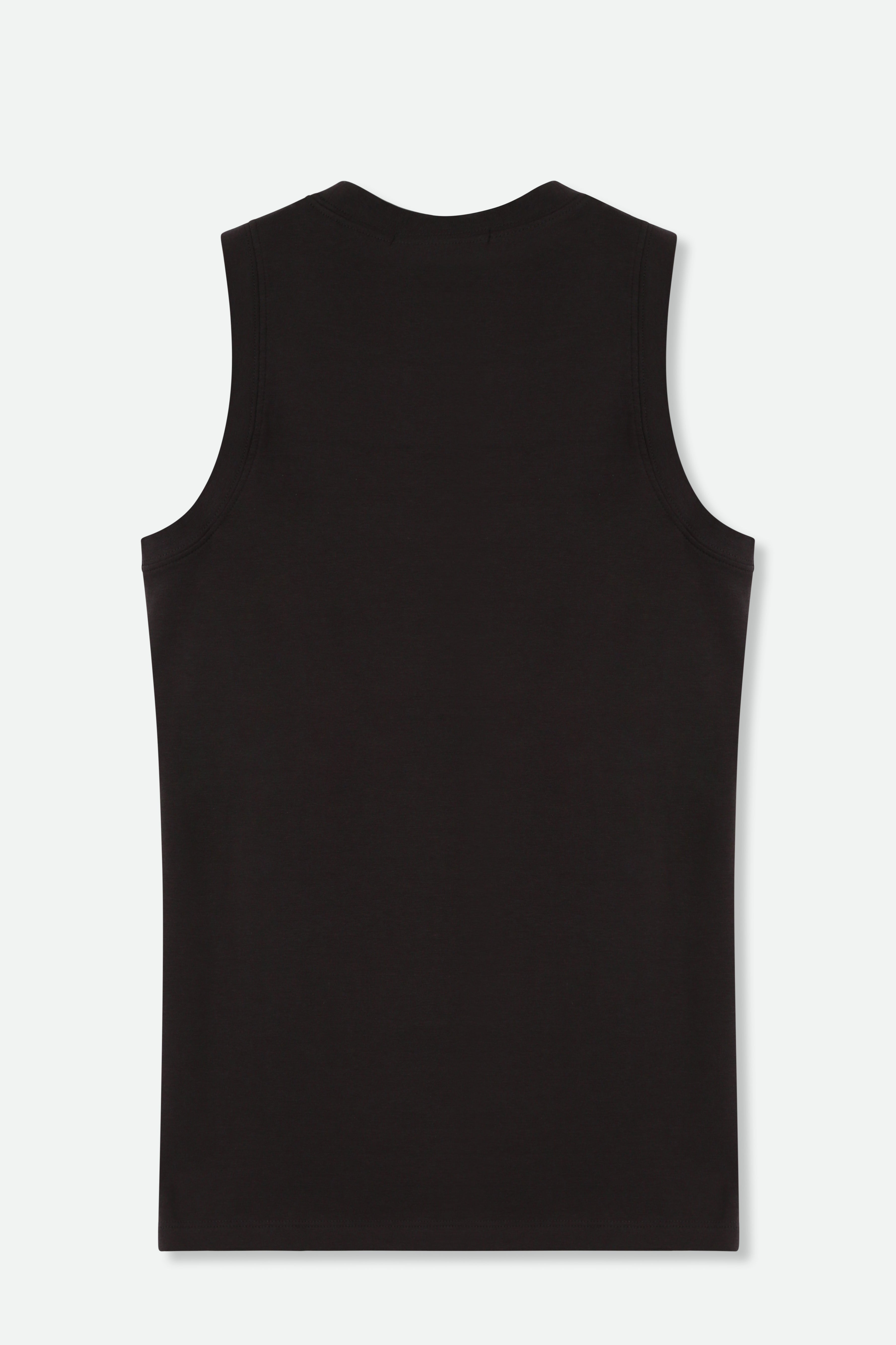 TUNIC LENGTH MUSCLE TANK IN PIMA COTTON STRETCH - Jarbo