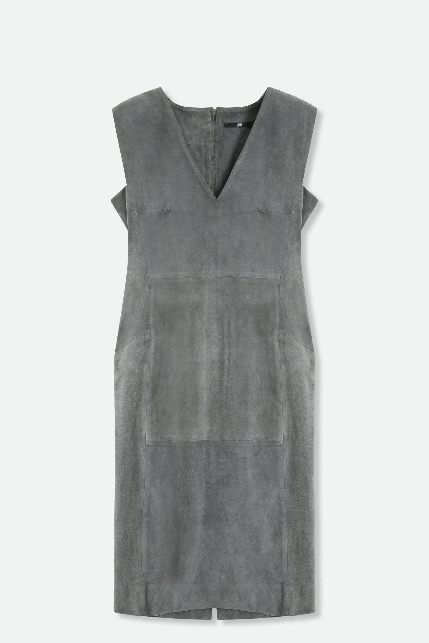 VALERI V-NECK DRESS IN STRETCH SUEDE - Jarbo