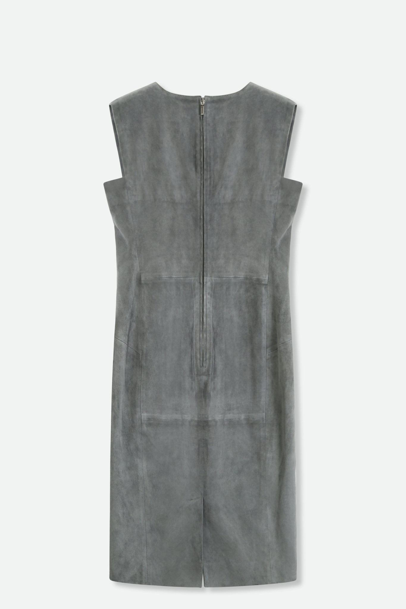 VALERI V-NECK DRESS IN STRETCH SUEDE - Jarbo