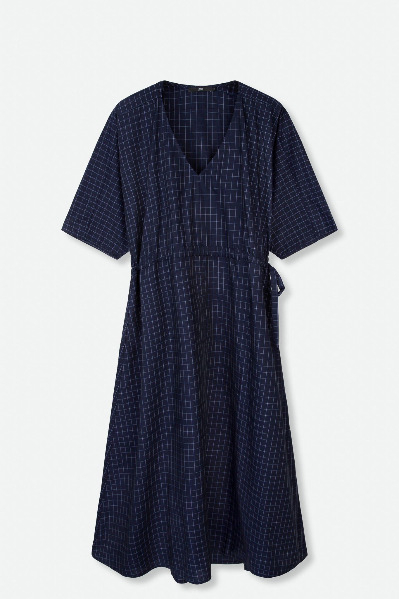 VANESSA DRESS WITH WAISTED DRAWSTRING IN COTTON POPLIN - Jarbo