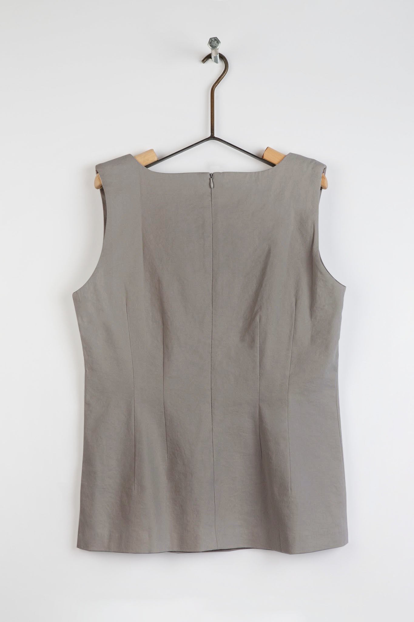 VANNA 5 DART TANK IN LINEN STRETCH - FINAL SALE - Jarbo