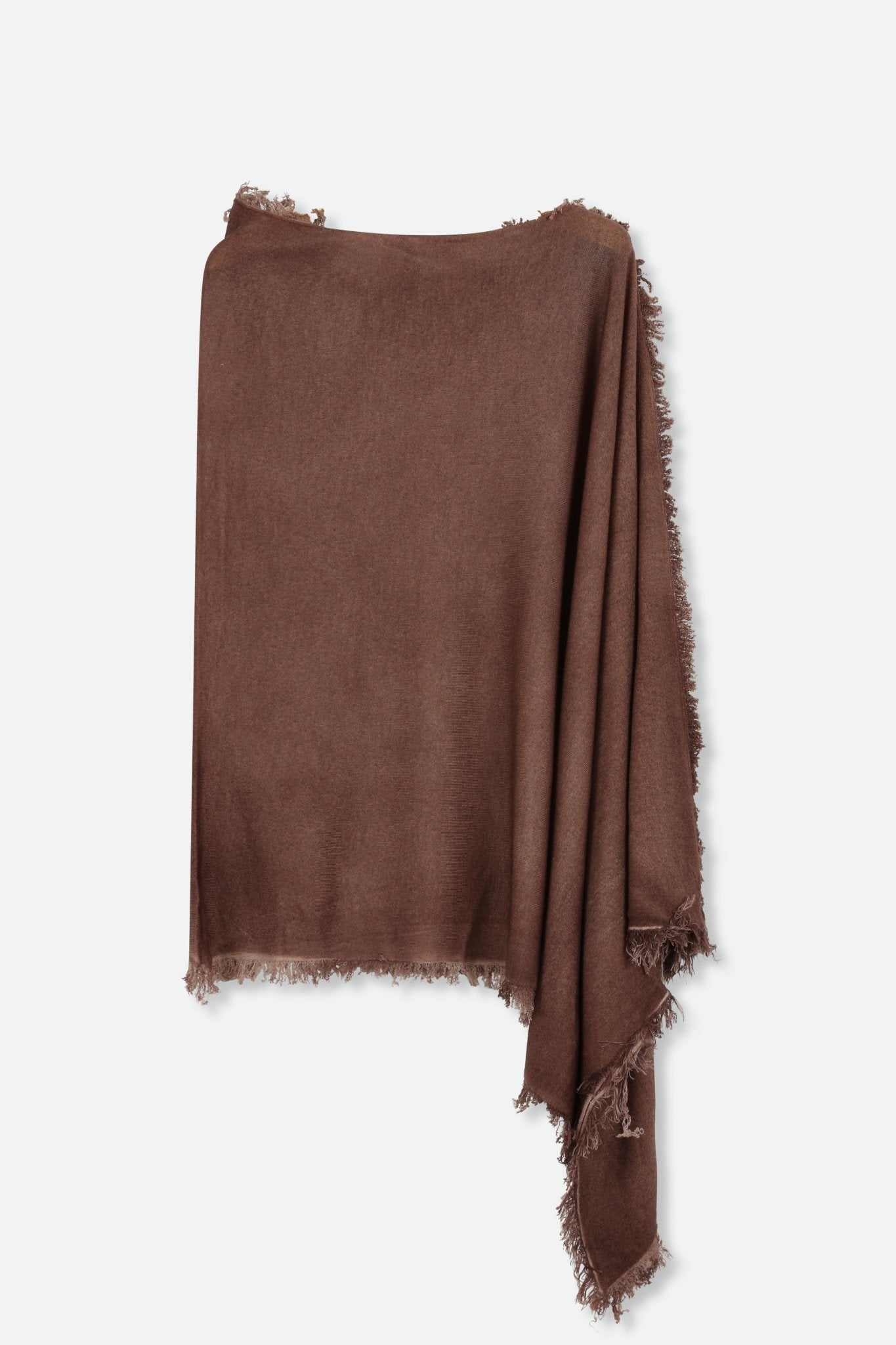 VARA HAND-DYED WOOL CASHMERE BLEND MOCHA BROWN - Jarbo