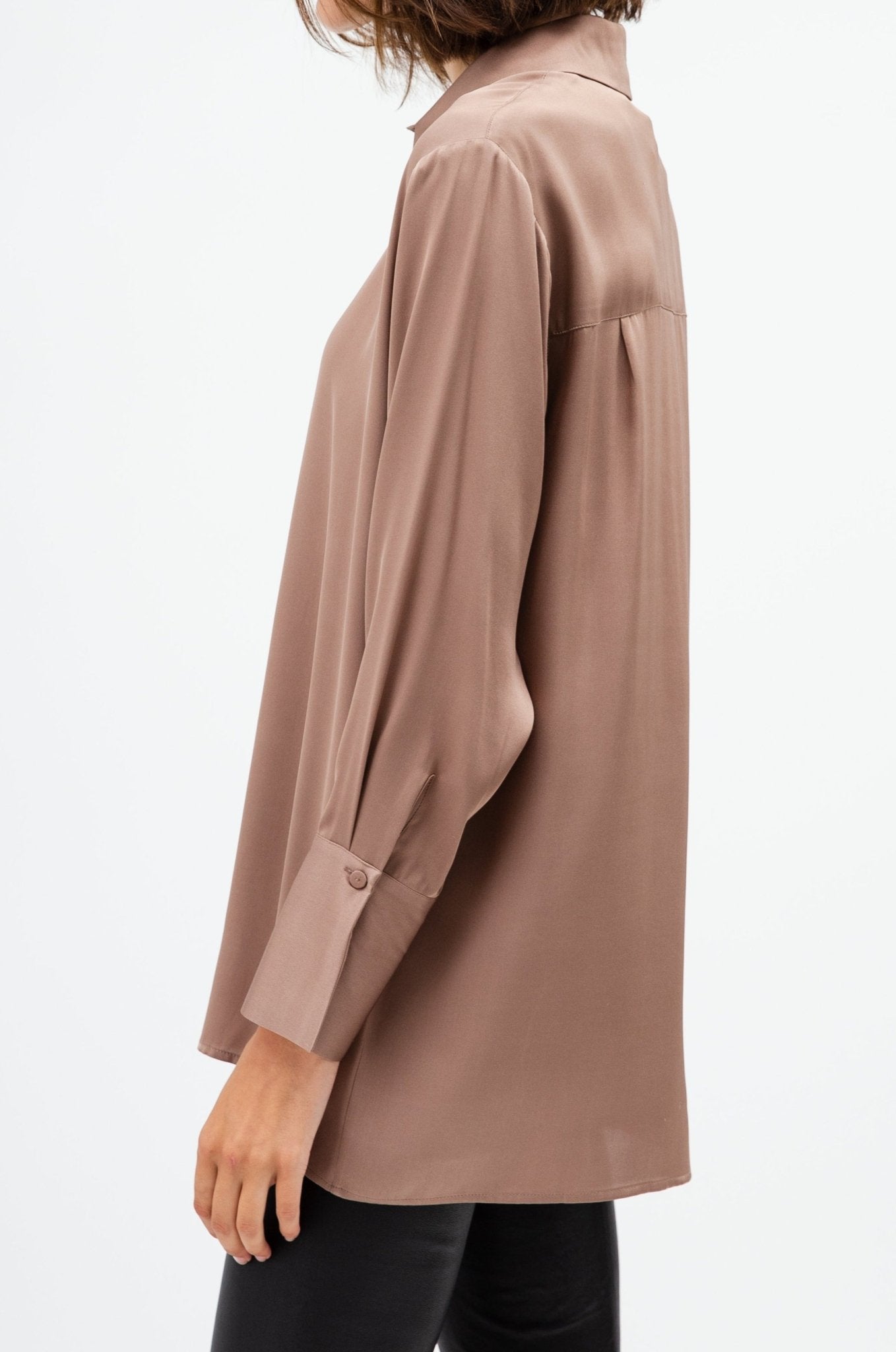 VIVIENNE SHIRT IN STRETCH SILK GEORGETTE - Jarbo