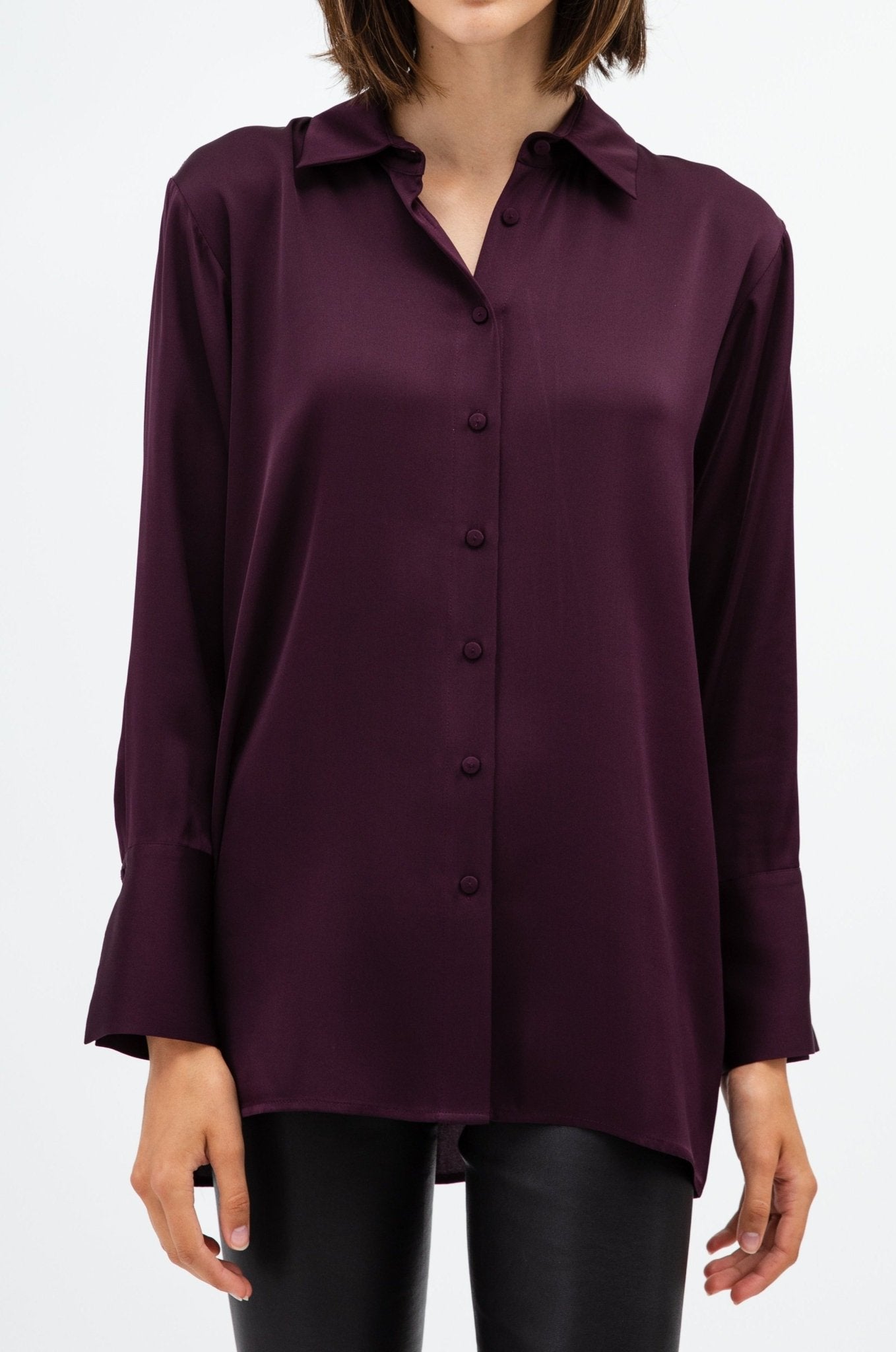 VIVIENNE SHIRT IN STRETCH SILK GEORGETTE - Jarbo