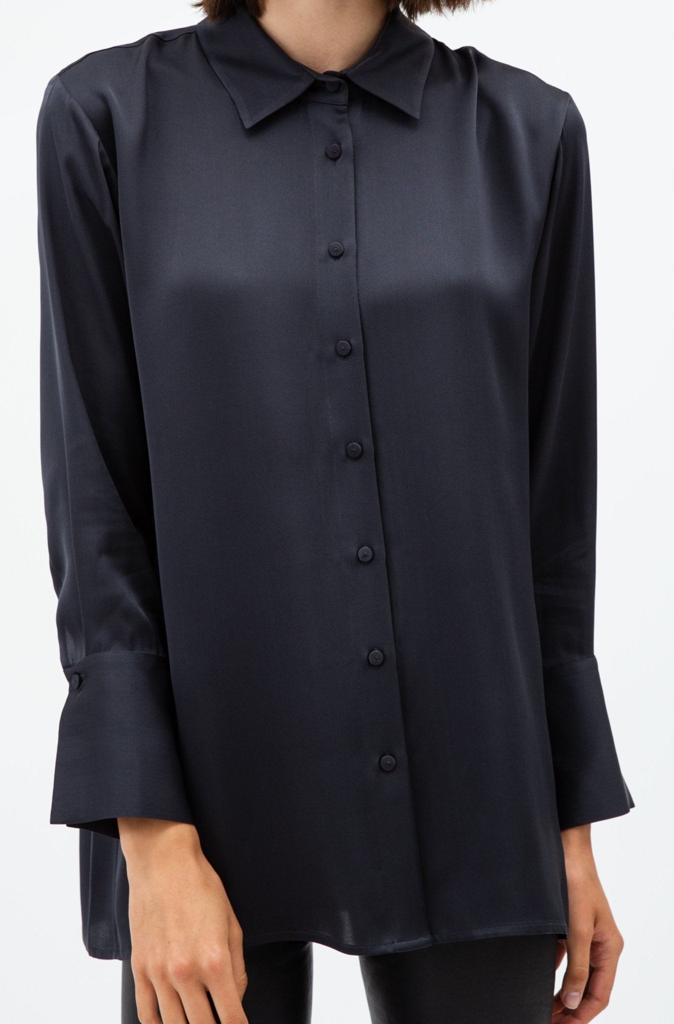 VIVIENNE SHIRT IN STRETCH SILK GEORGETTE - Jarbo