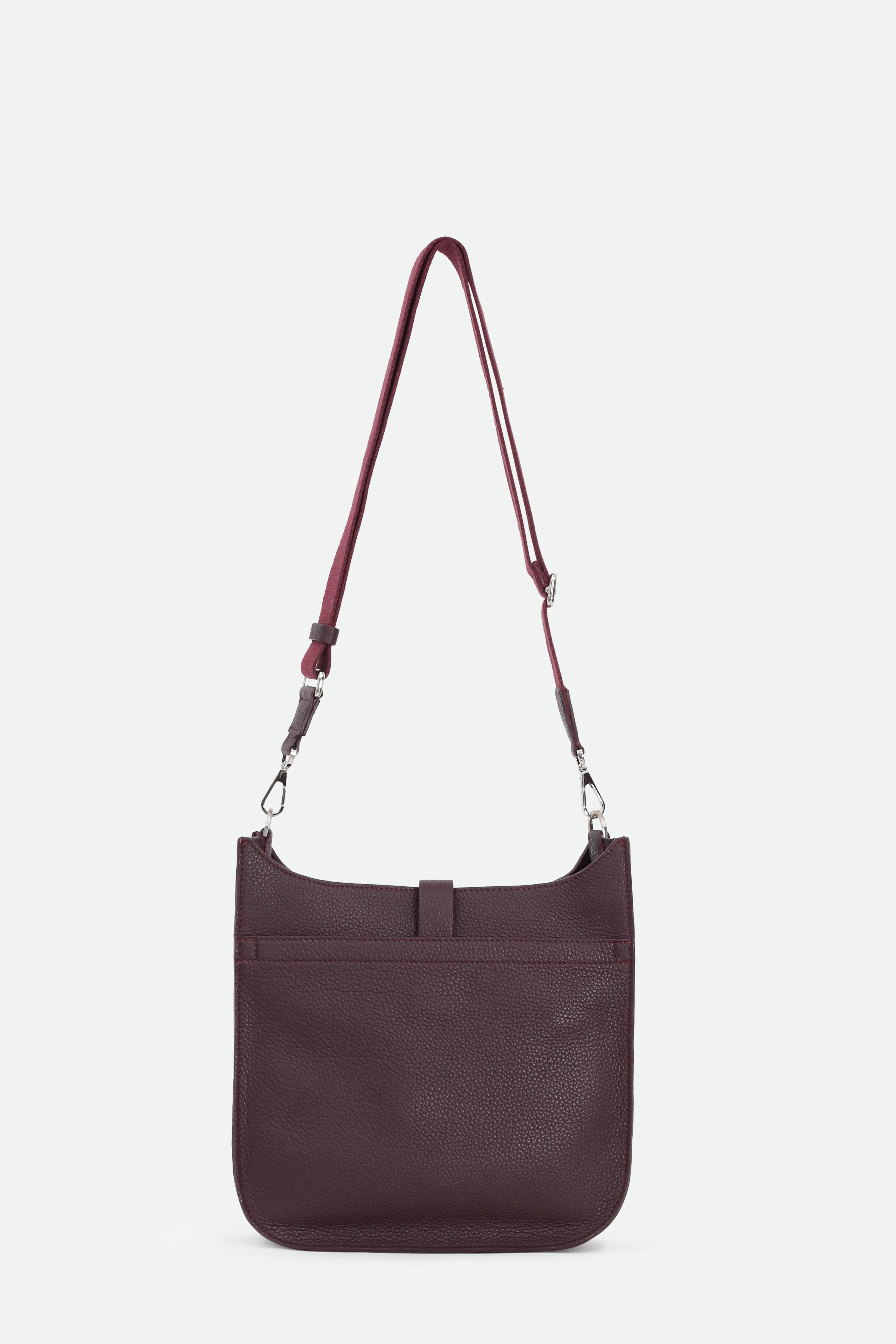 GIA ITALIAN LEATHER CROSSBODY BAG IN BORDEAUX