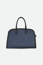 ARDEN HANDBAG IN ITALIAN SUEDE NAVY TRIM