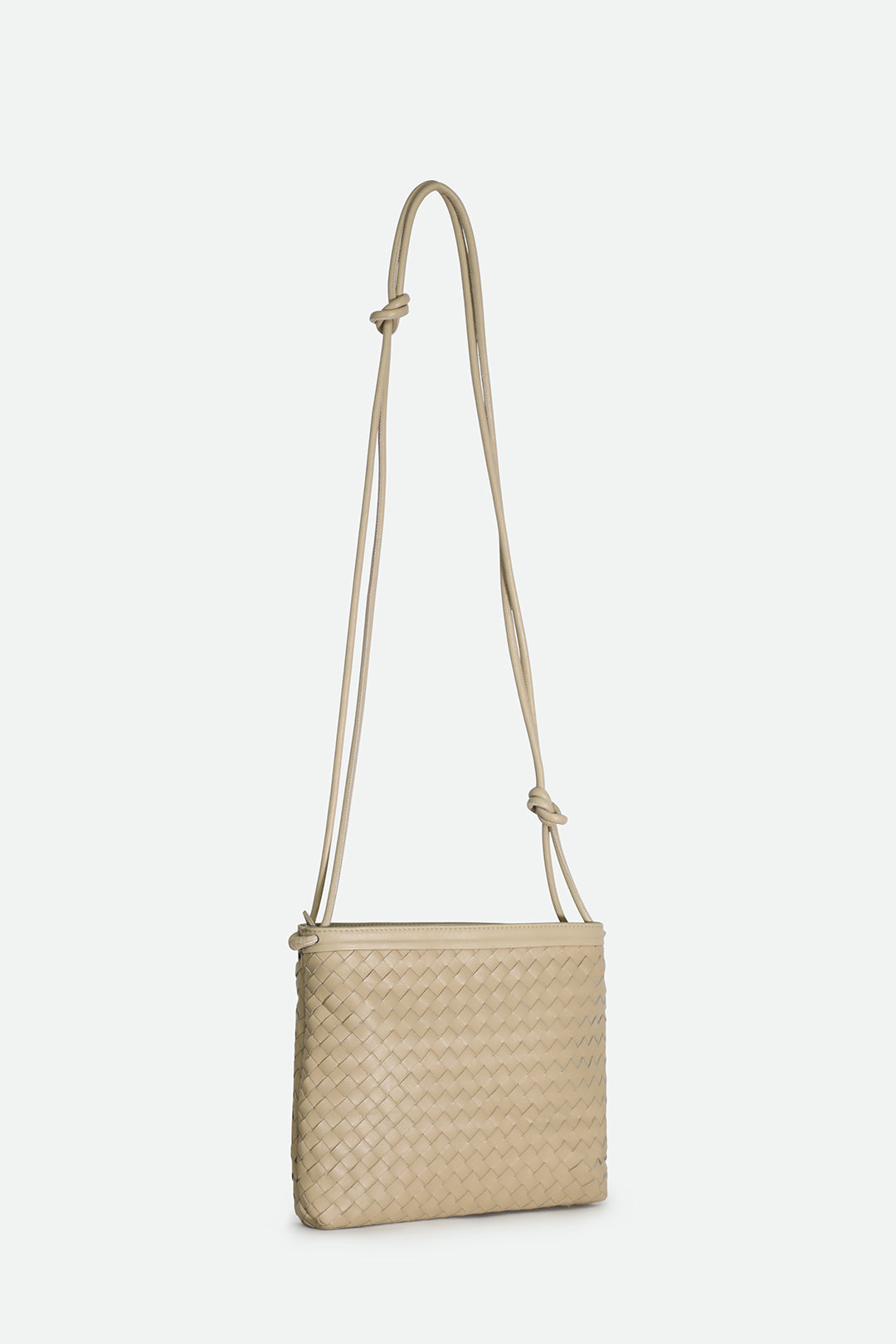 BELLIZZI BAG IN WOVEN ITALIAN LEATHER ECRU