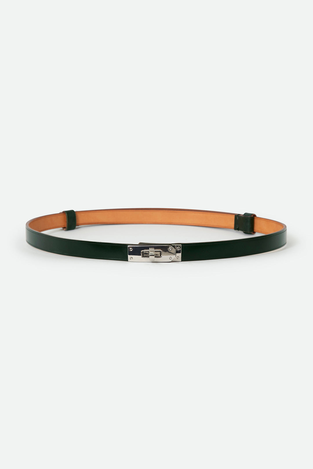 BENOIR BELT IN CORDOVON LEATHER FOREST GREEN