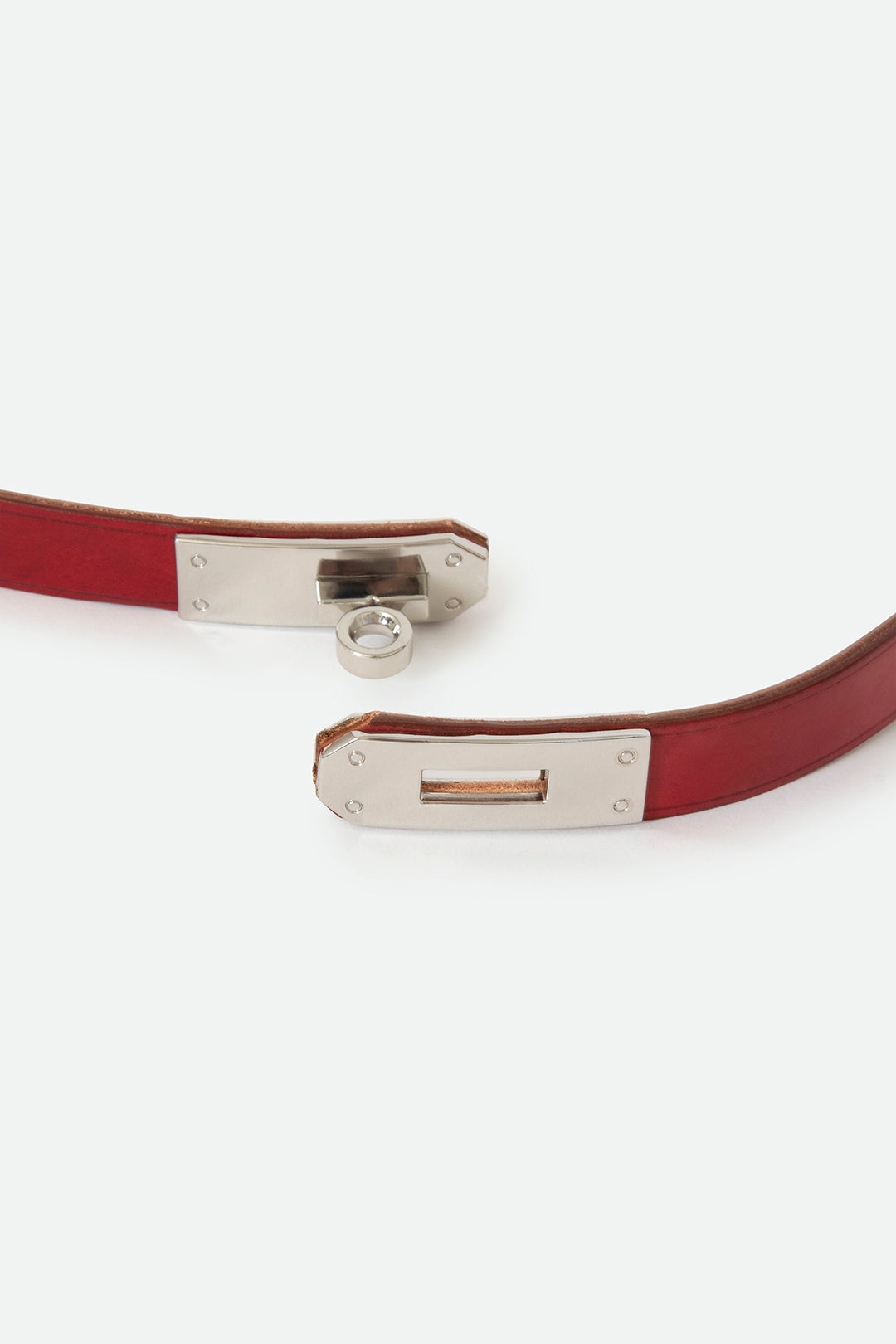 BENOIR BELT IN CORDOVON LEATHER RED