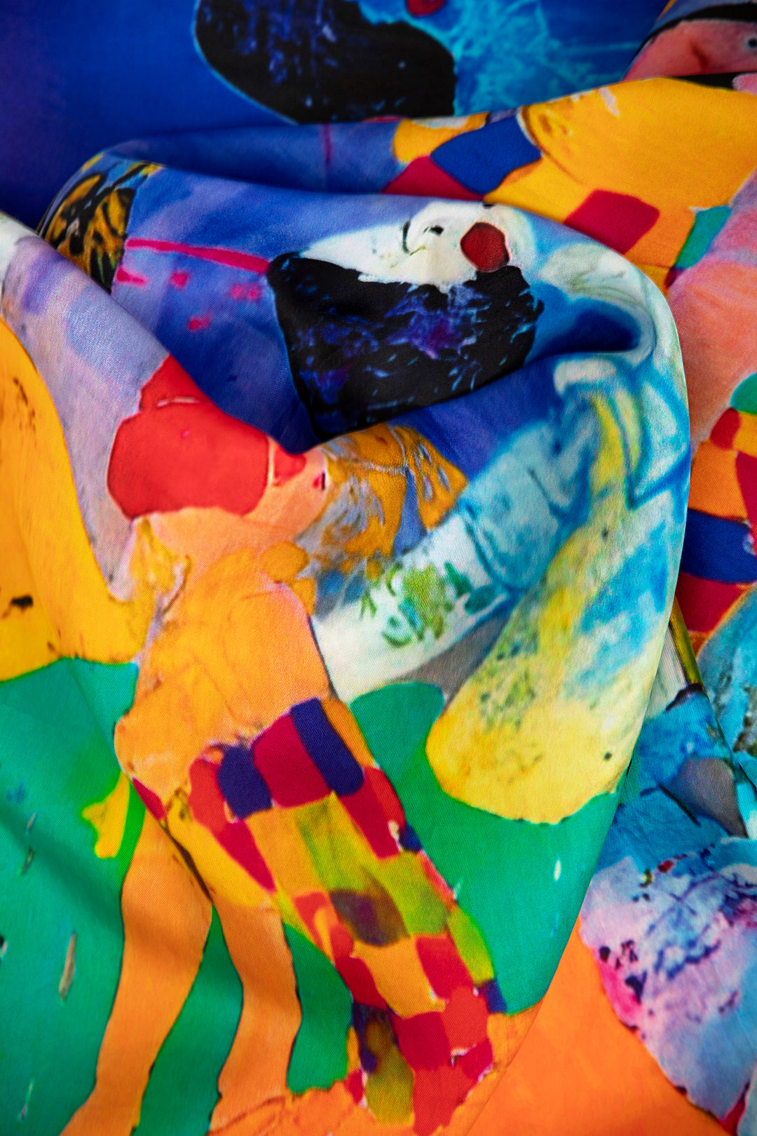SILK TWILL SQUARE SCARF NEON FESTIVAL