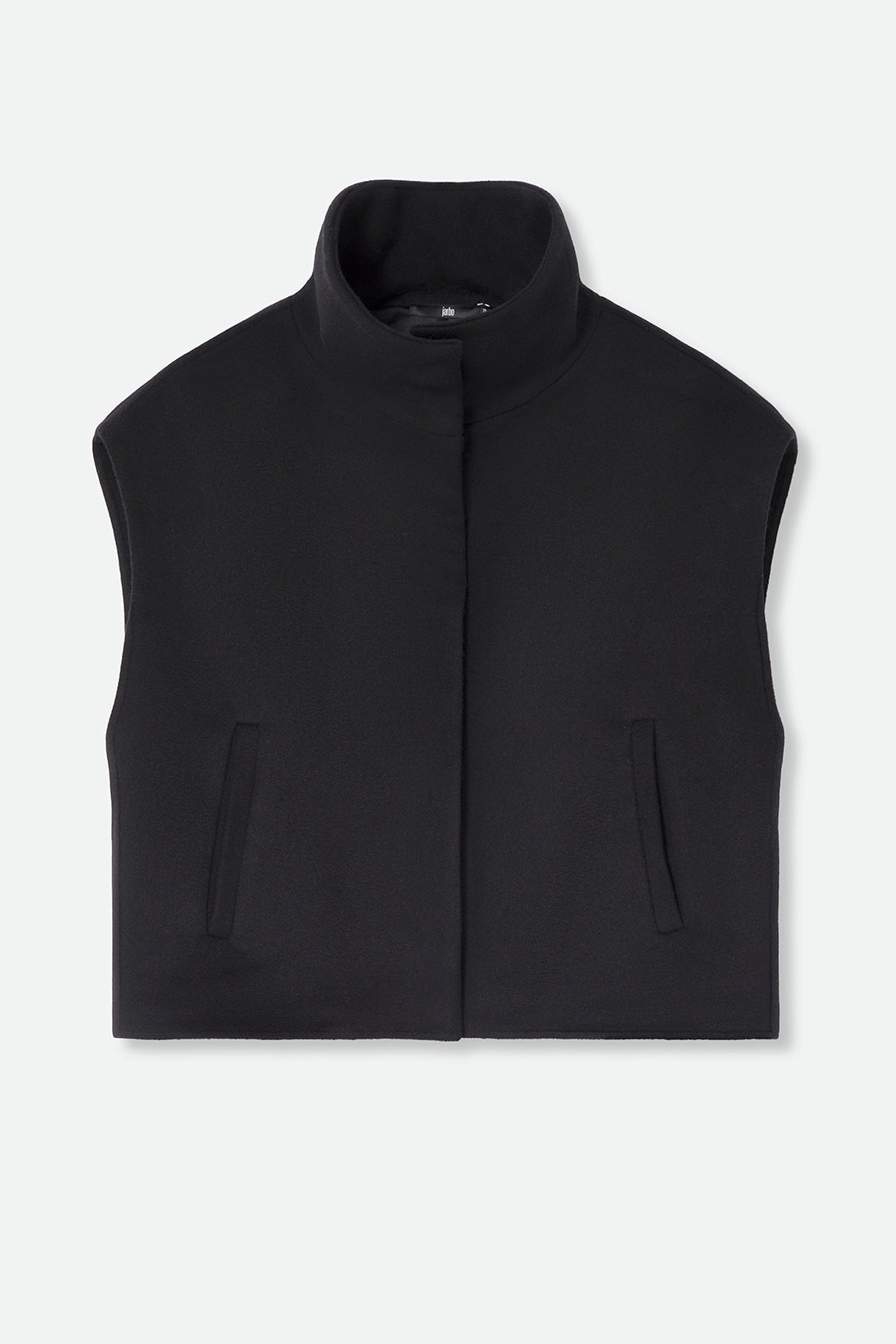 GINEVERA VEST IN ITALIAN CASHMERE WOOL IN BLACK