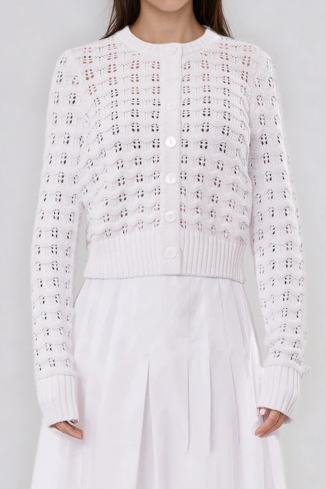 QUINN CARDIGAN IN ITALIAN COTTON KNIT