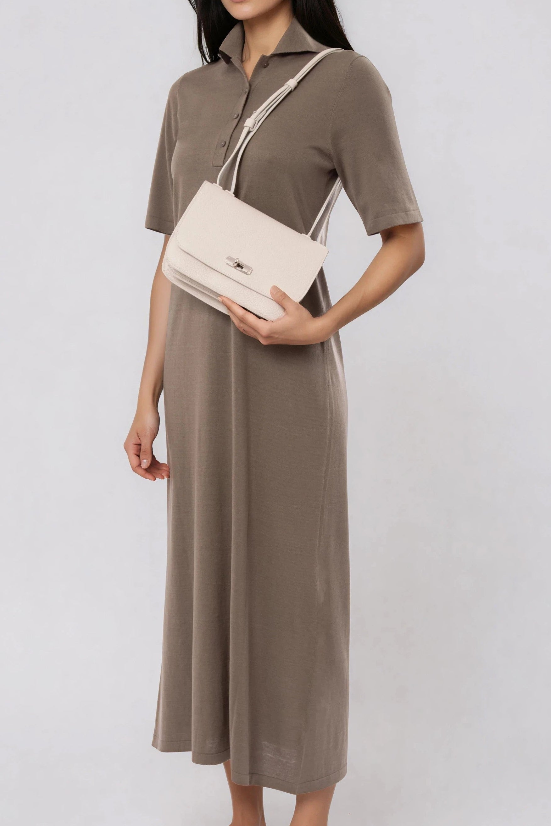 DYLAN POLO DRESS IN FINE GAUGE ITALIAN SILK COTTON