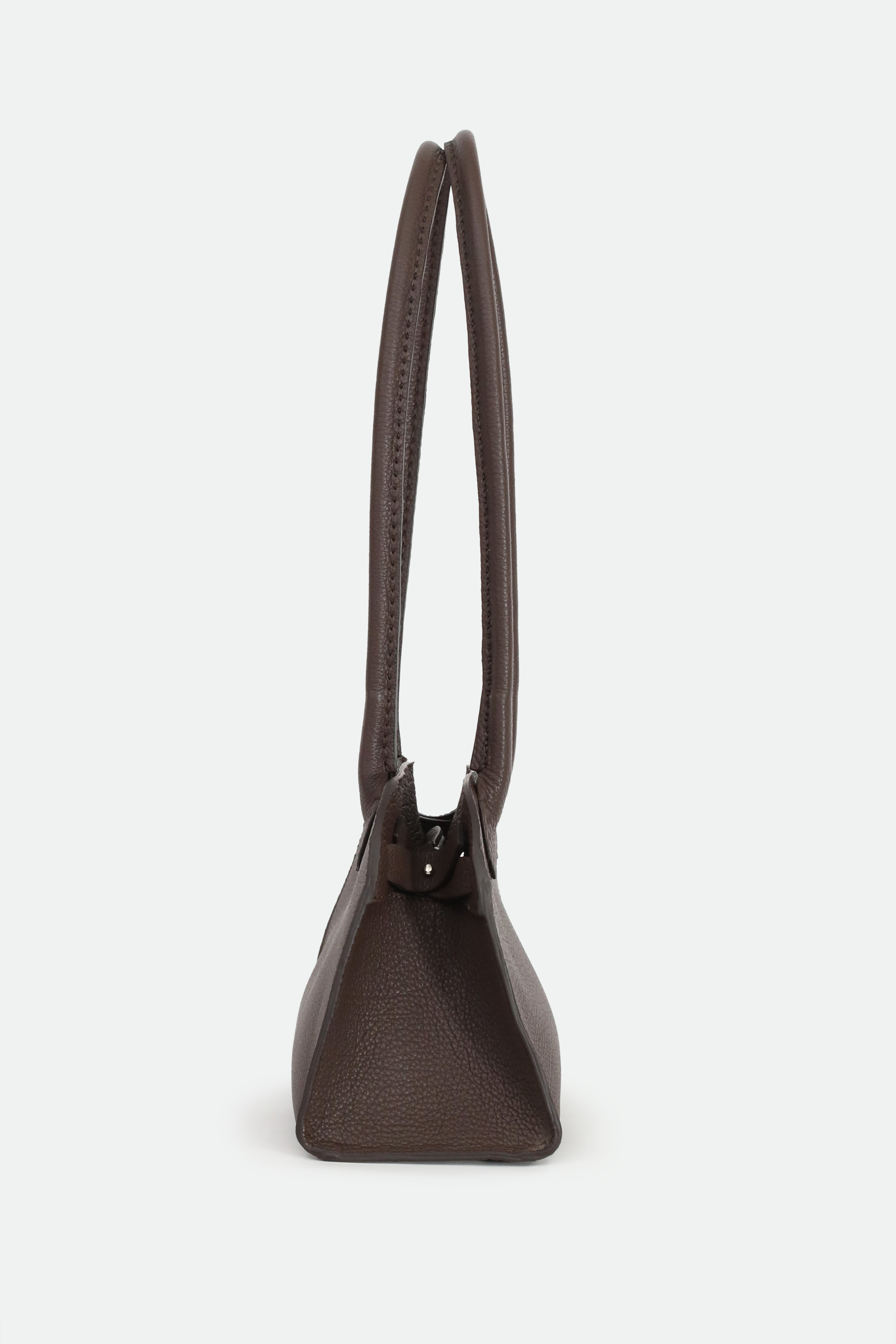 ARDEN 12 BAG IN ITALIAN LEATHER IN CHOCOLATE