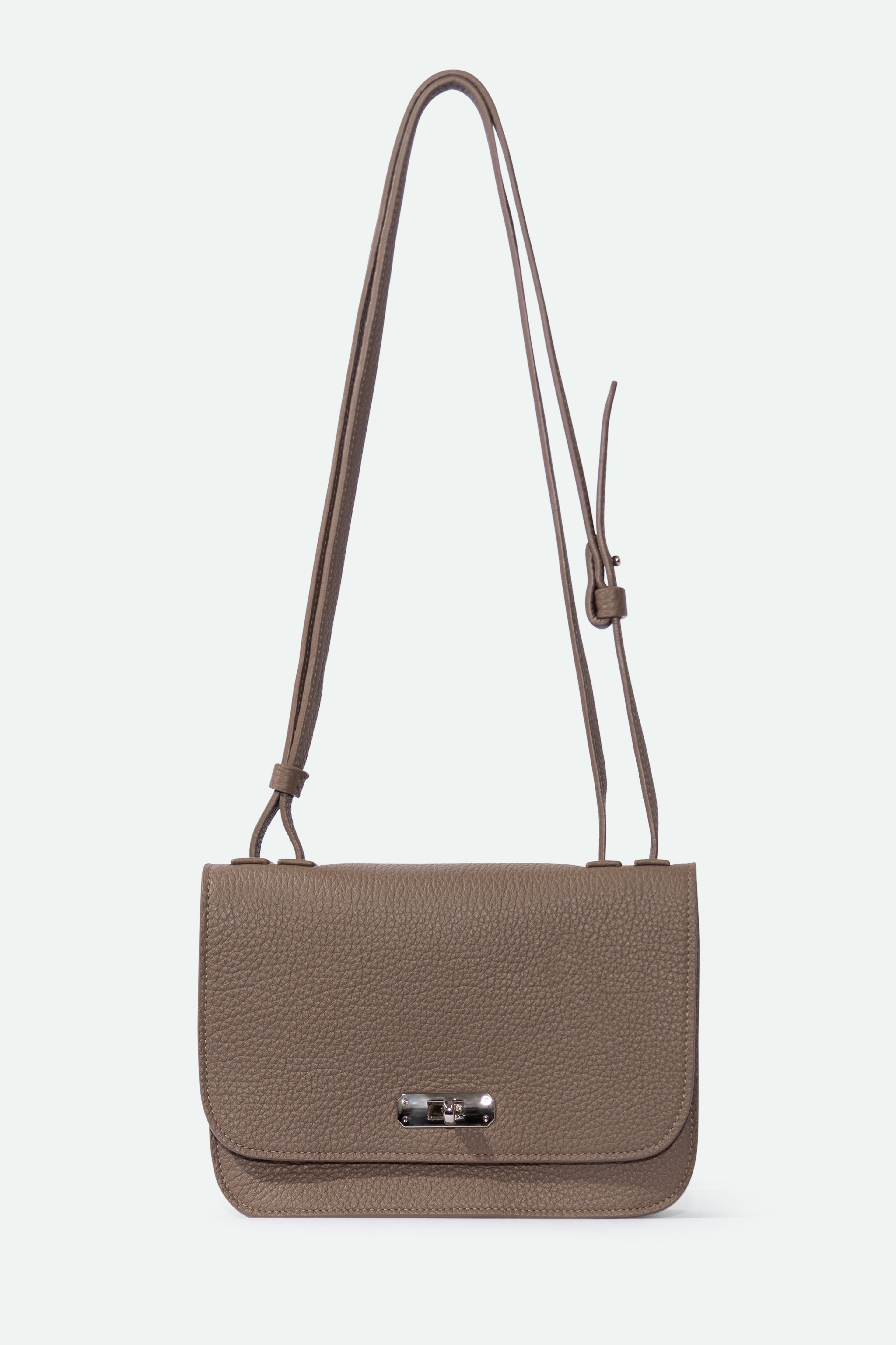 BEXLEY SHOULDER BAG IN ITALIAN LEATHER TAUPE