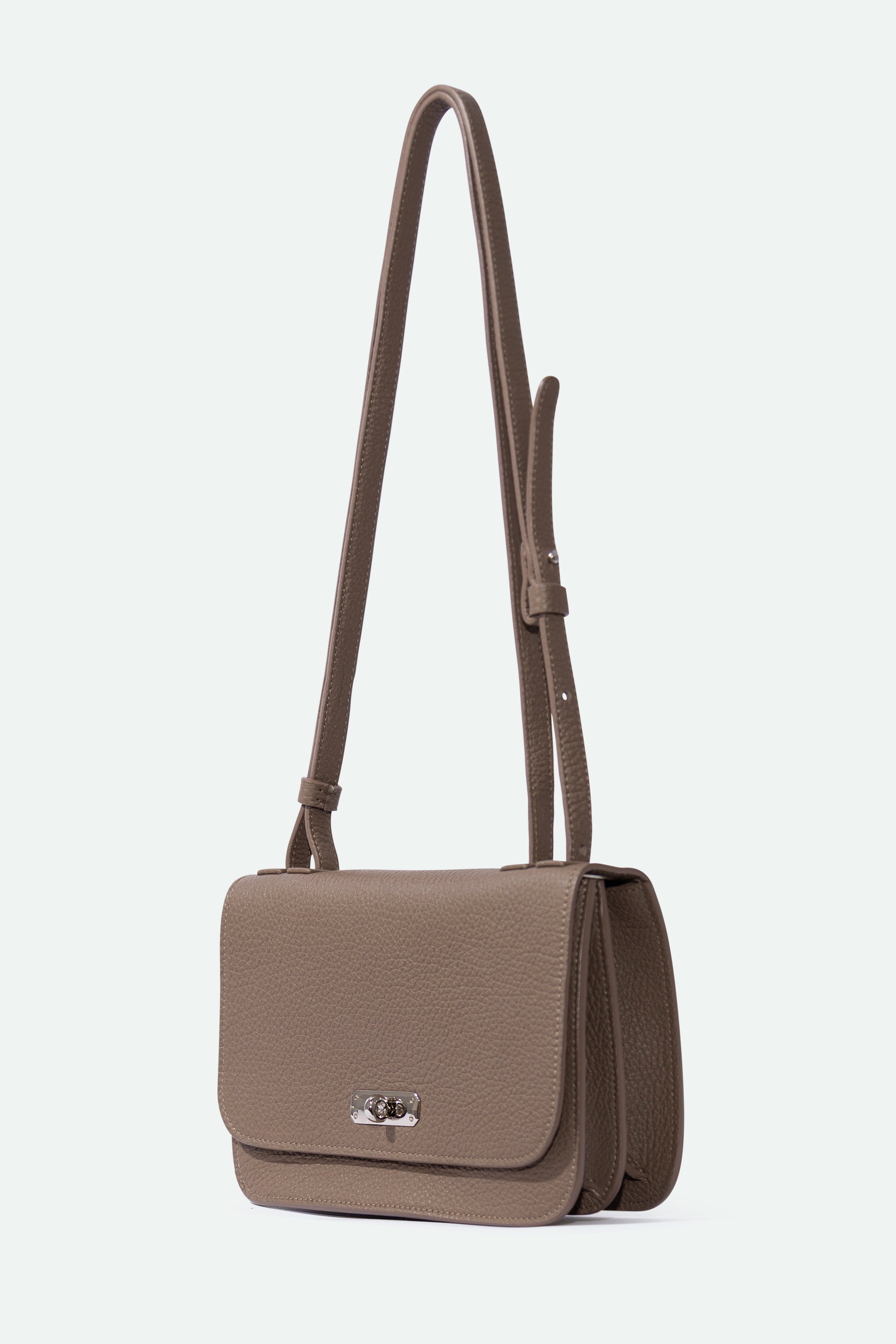 BEXLEY SHOULDER BAG IN ITALIAN LEATHER TAUPE