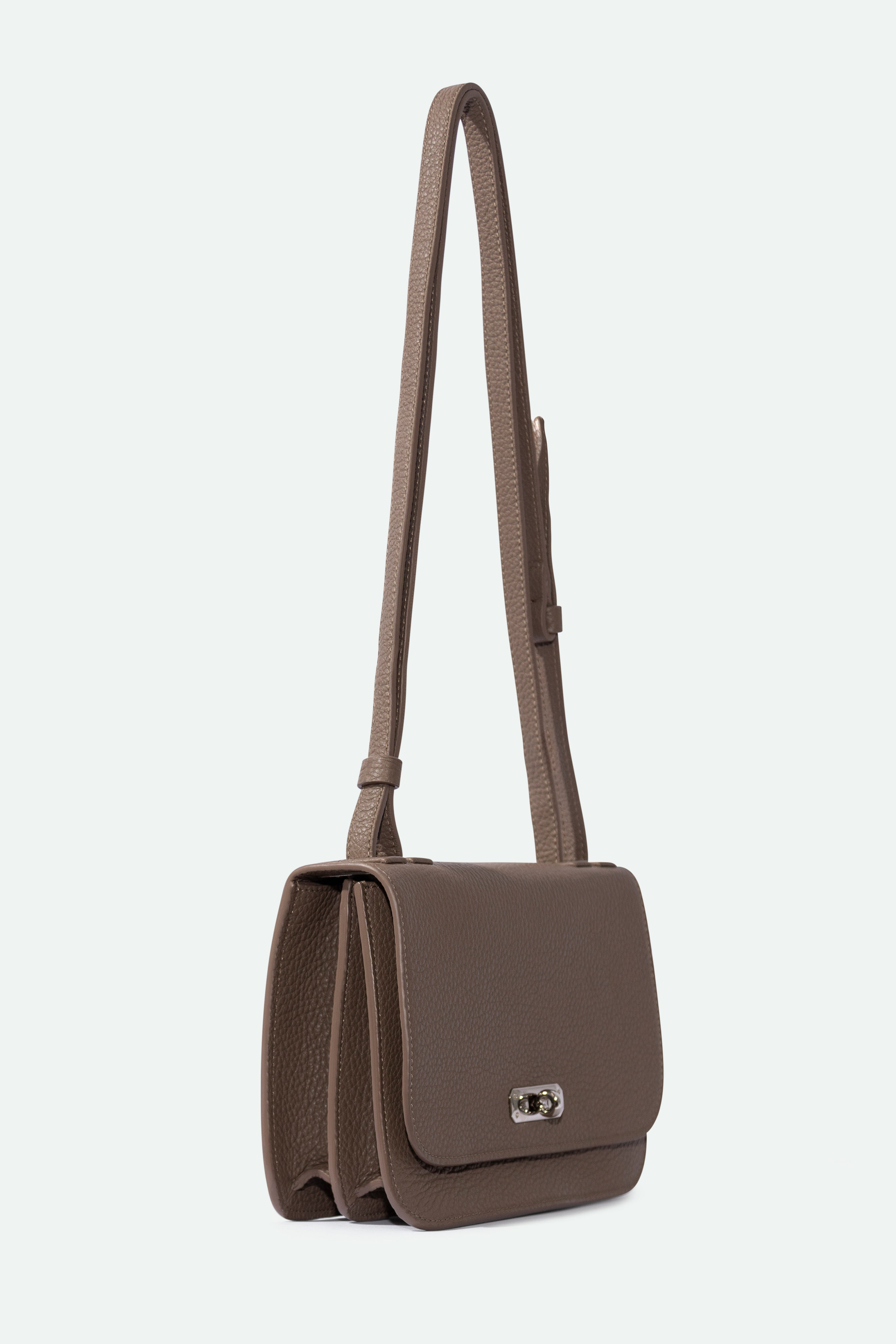 BEXLEY SHOULDER BAG IN ITALIAN LEATHER TAUPE