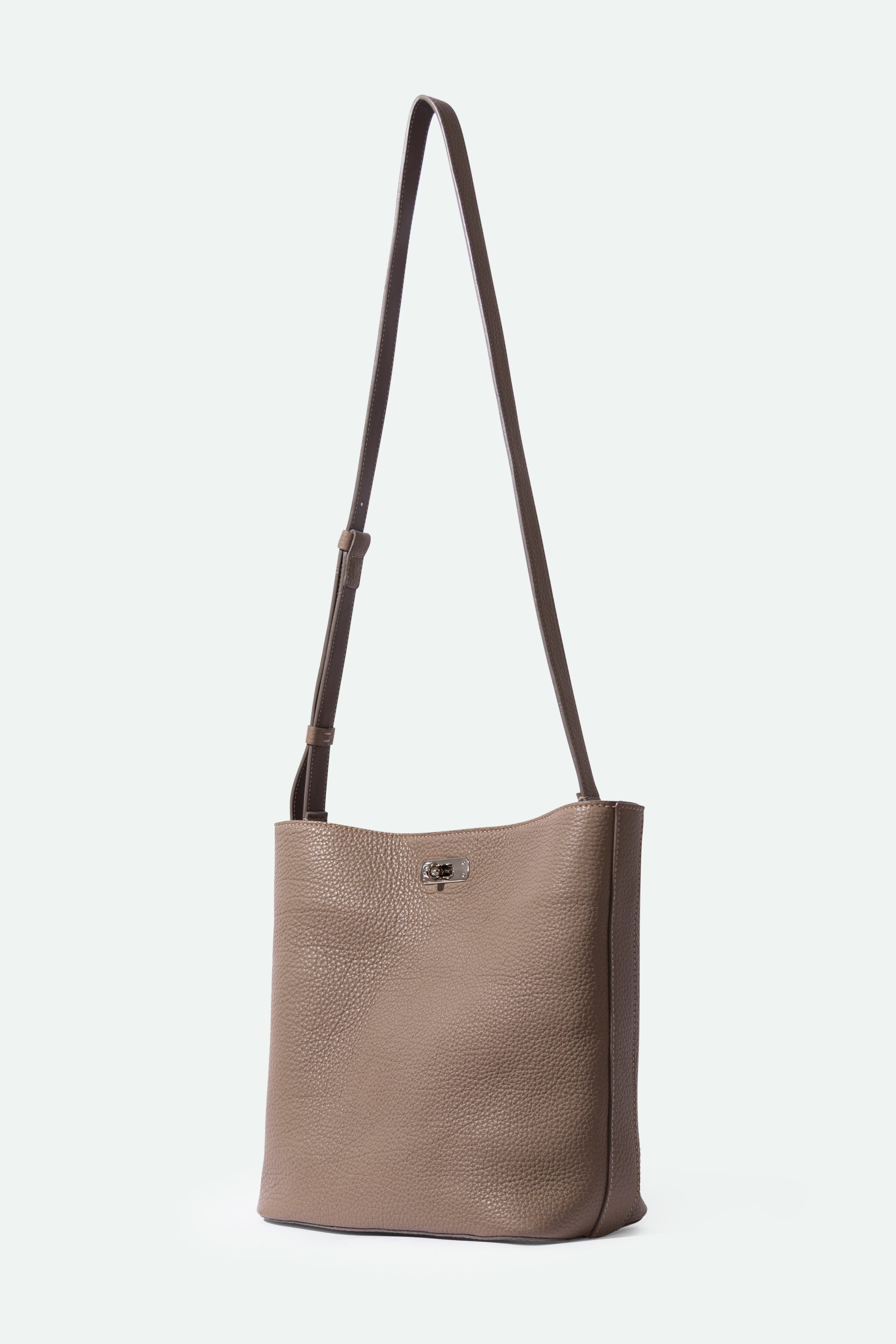 BRESCIA BAG IN ITALIAN LEATHER TAUPE