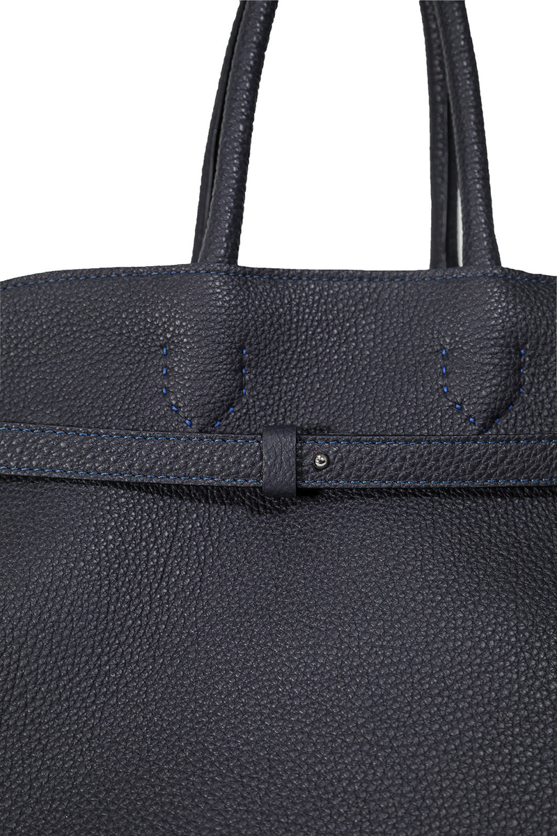 Coquette Italian Leather Handbag Navy