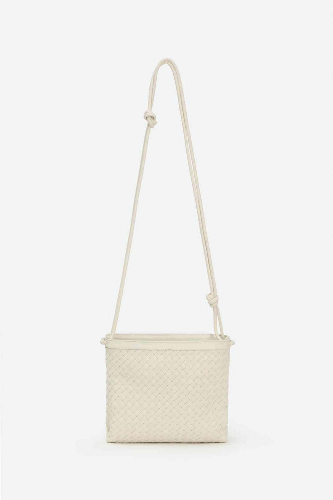 BELLIZZI BAG IN WOVEN ITALIAN LEATHER BUTTER WHITE