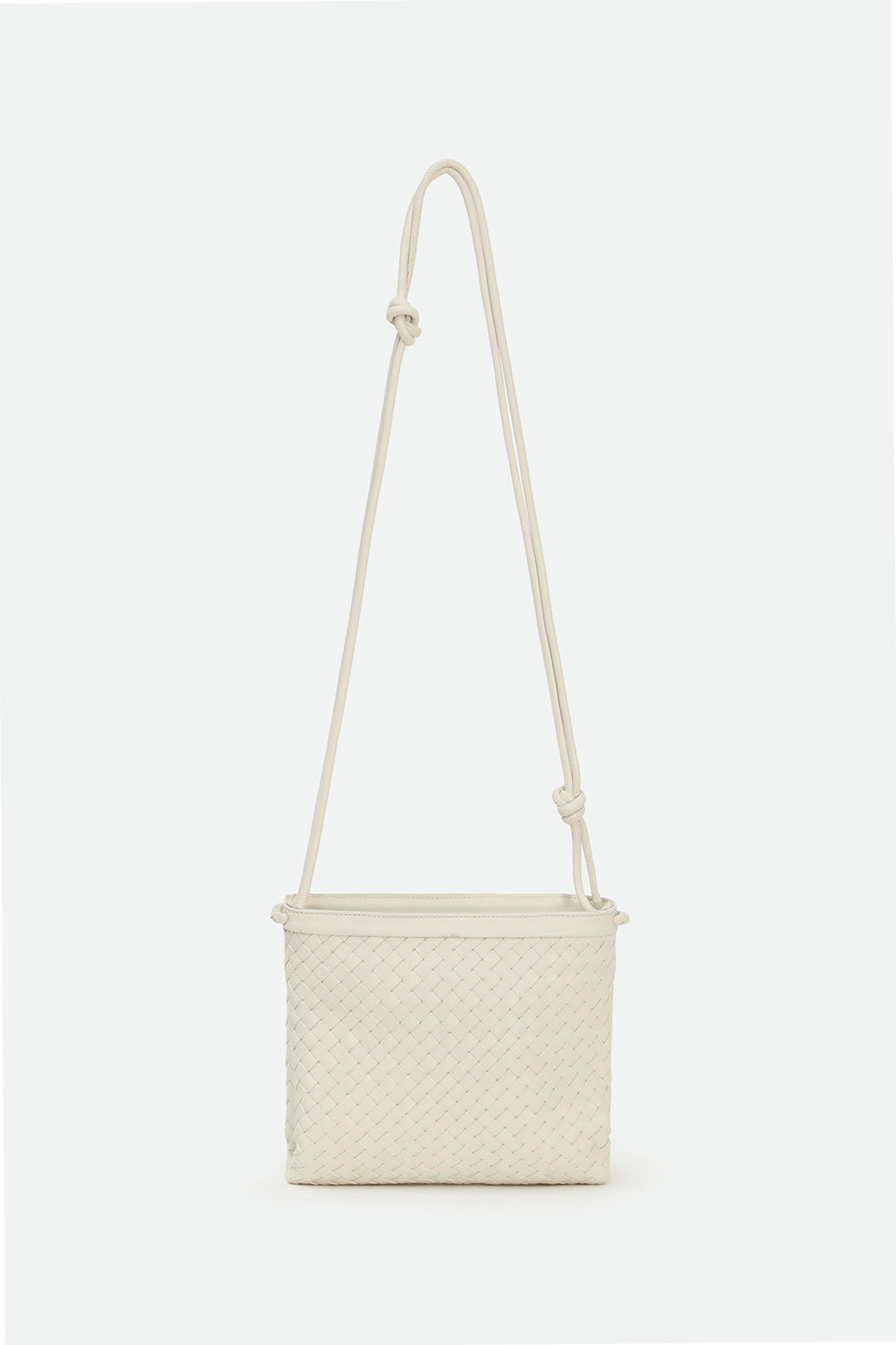 BELLIZZI BAG IN WOVEN ITALIAN LEATHER BUTTER WHITE