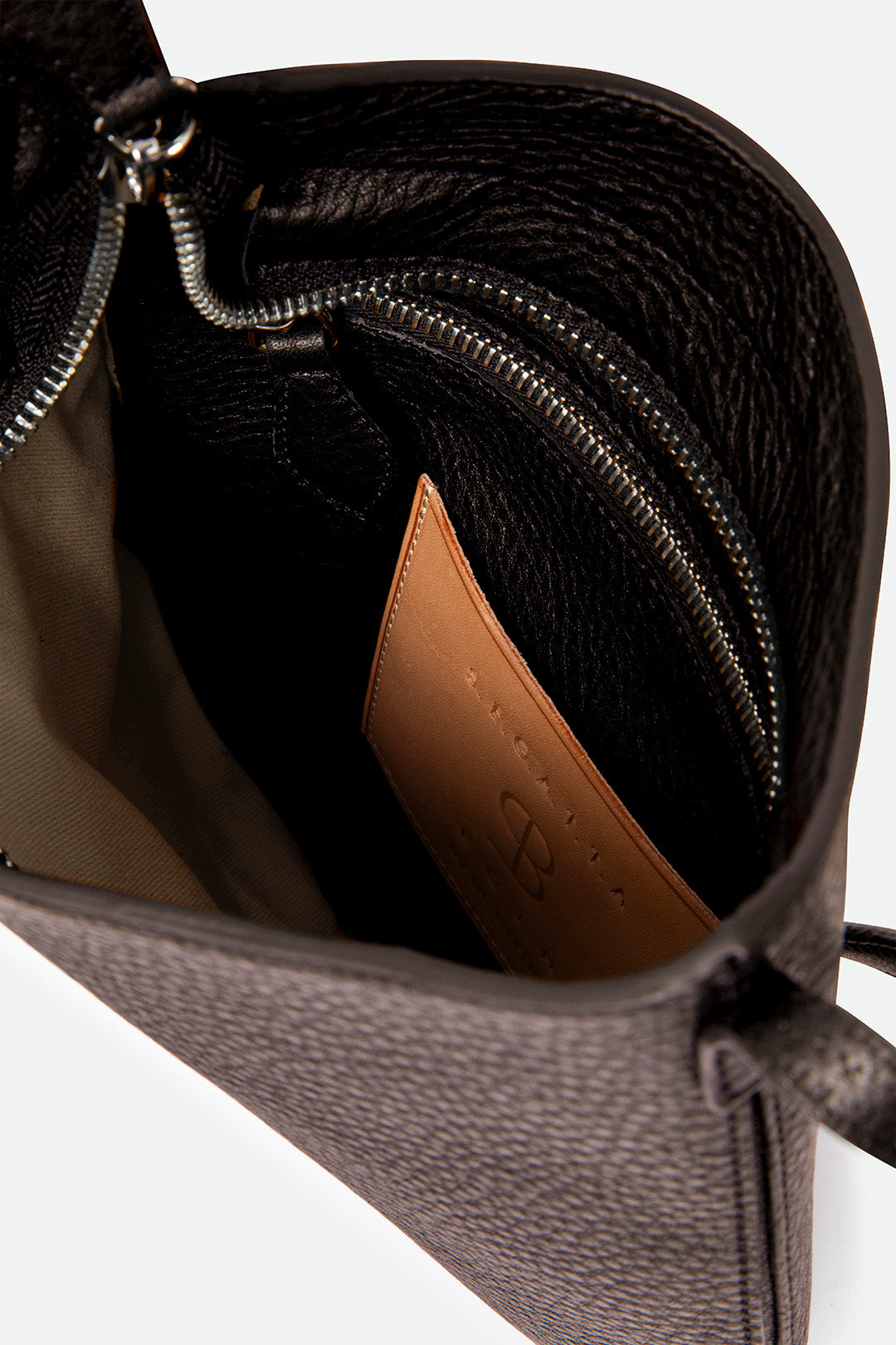ASTRA ITALIAN LEATHER CROSSBODY CHOCOLATE