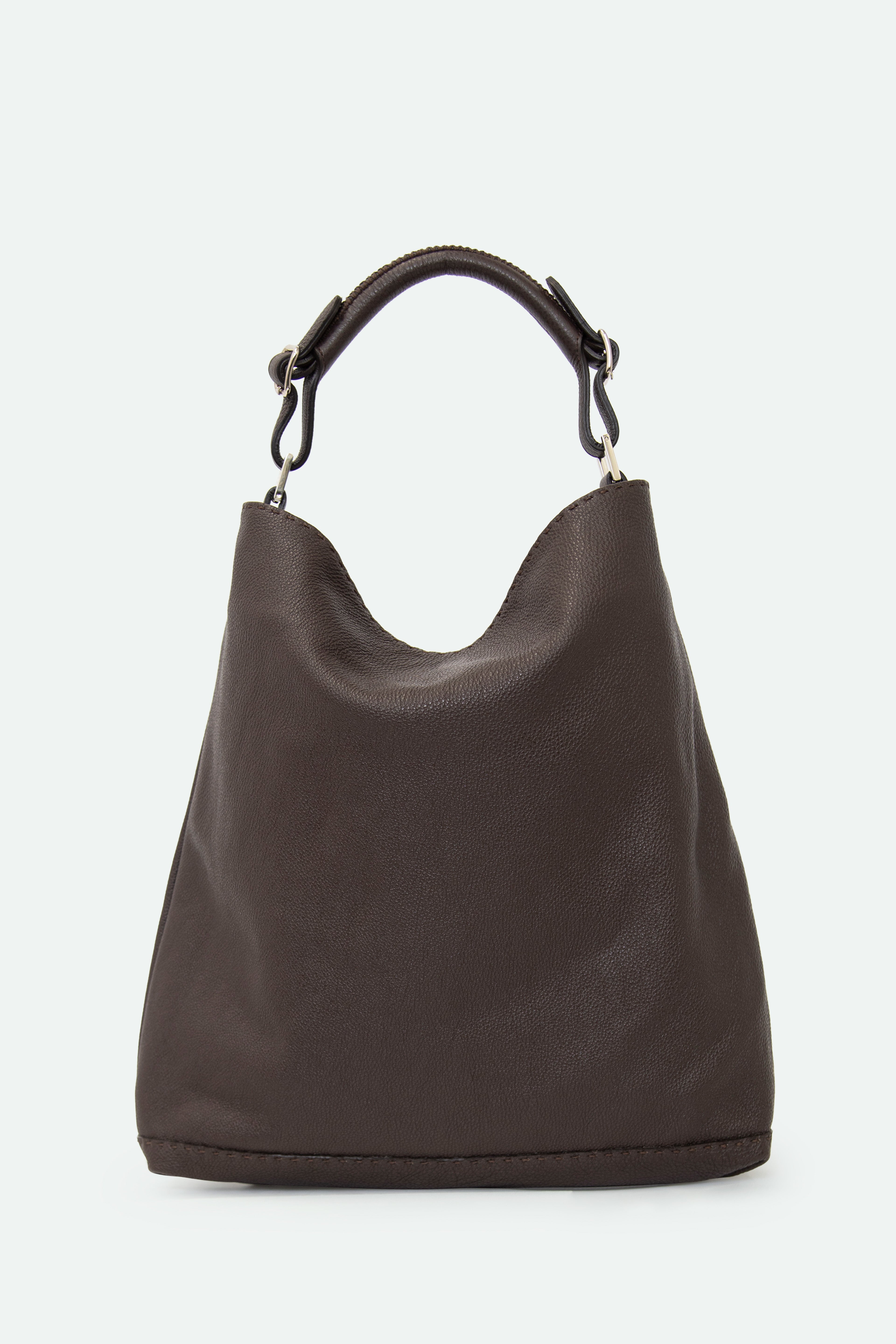 BASTIAN BAG IN FRENCH CALFSKIN CHOCOLATE