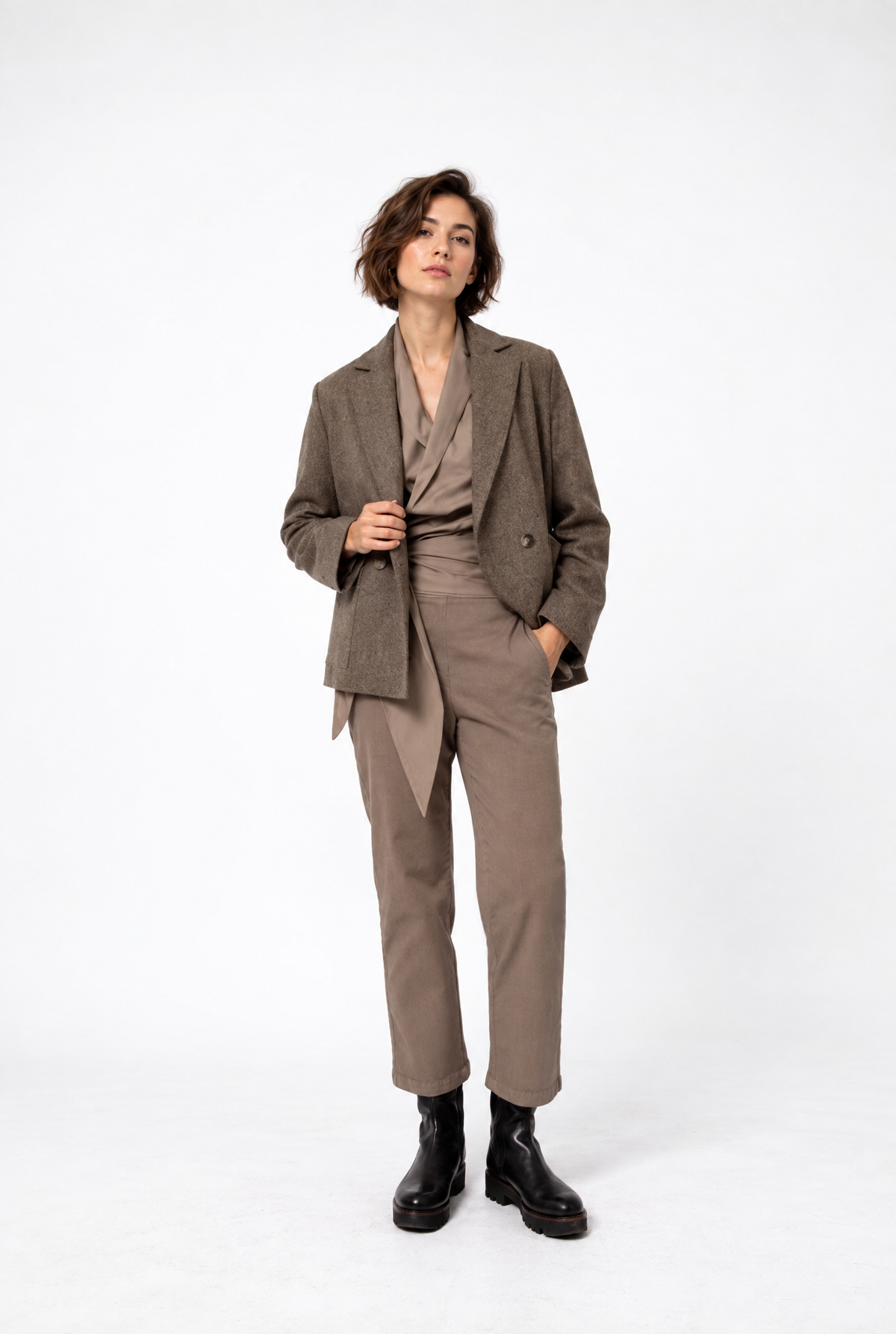TORINO WRAP SHIRT IN ITALIAN FINE STRETCH COTTON