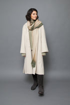 ROPE KHAKI SCARF IN HAND DYED CASHMERE