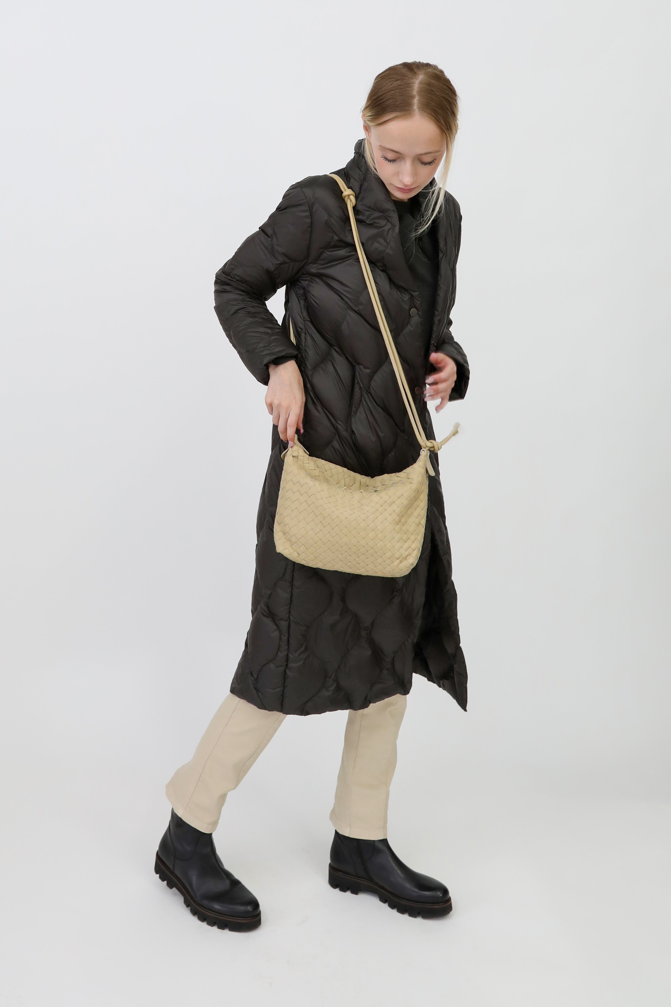 BRIATA BAG IN WOVEN LEATHER ECRU