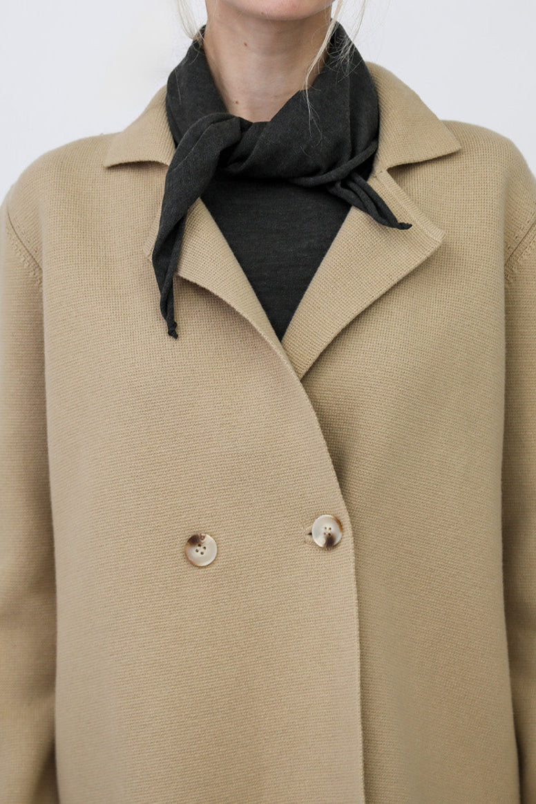 MILA LONG SLEEVE CREW WITH SCARF IN FINE MERINO
