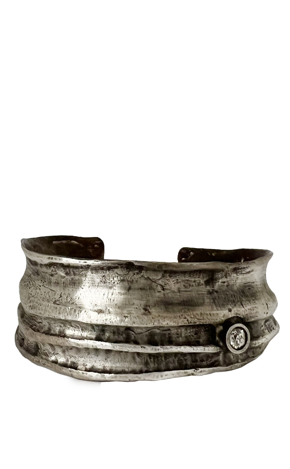 STERLING SILVER DIAMOND CUFF