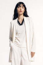 CADE SHAWL CARDIGAN IN FINE GAUGE ITALIAN SILK COTTON