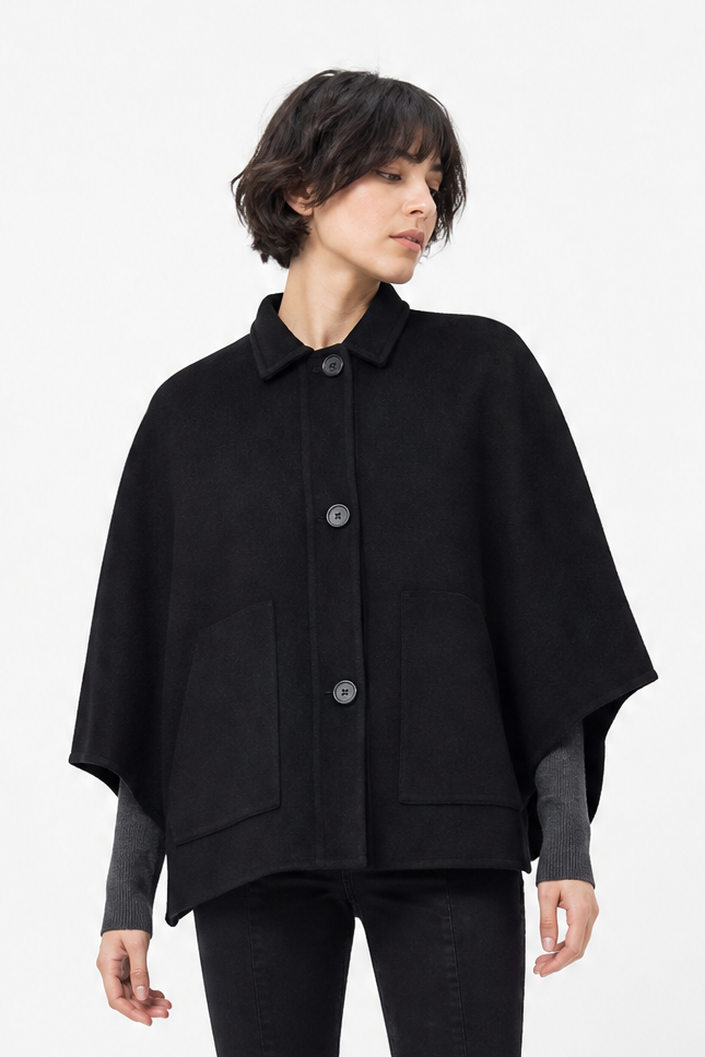 CALDER CAPE COAT IN DOUBLE-FACE WOOL