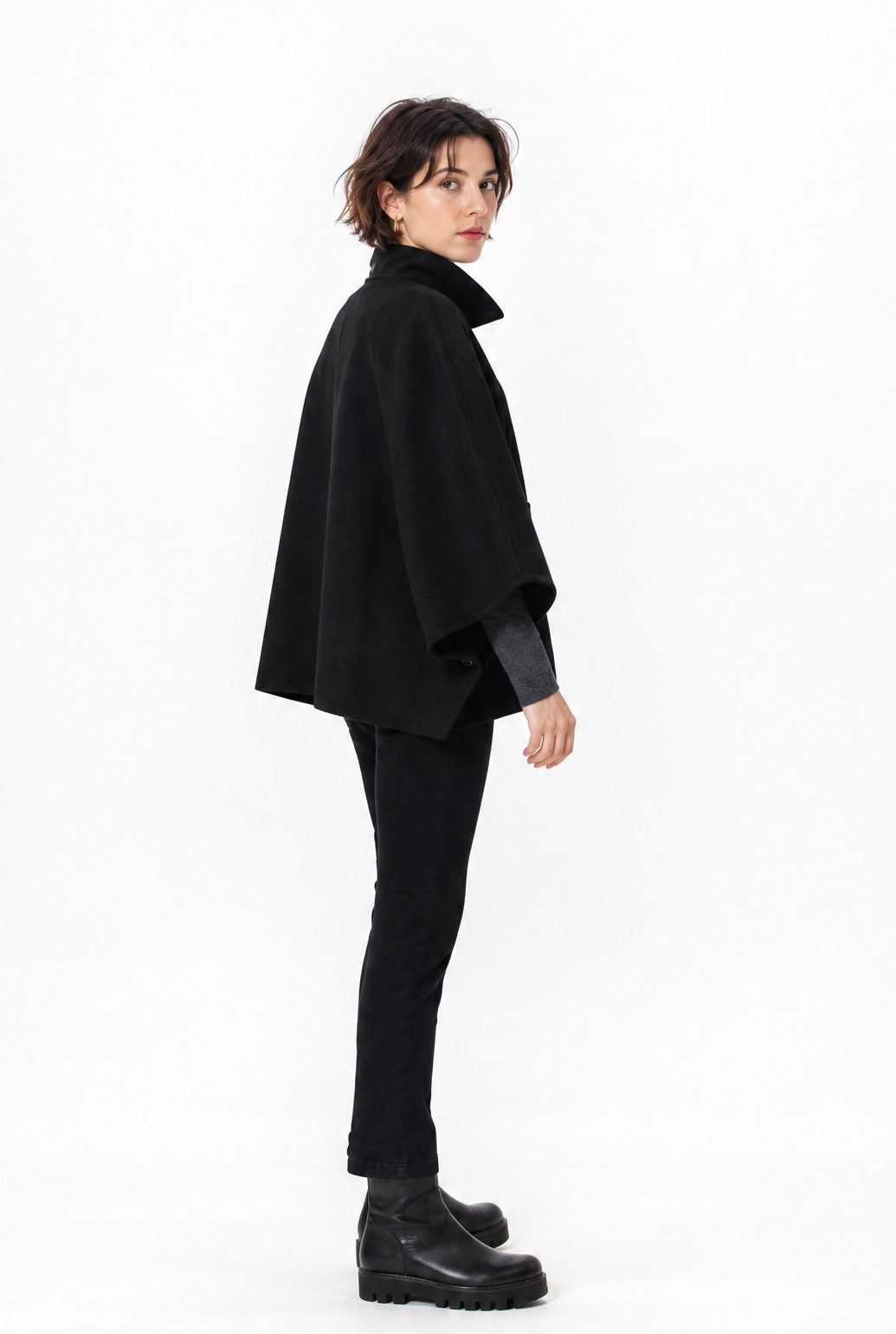 CALDER CAPE COAT IN DOUBLE-FACE WOOL
