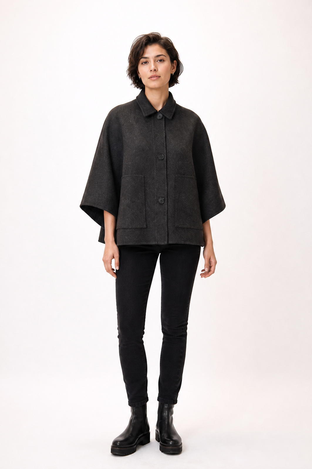 CALDER CAPE COAT IN DOUBLE-FACE WOOL