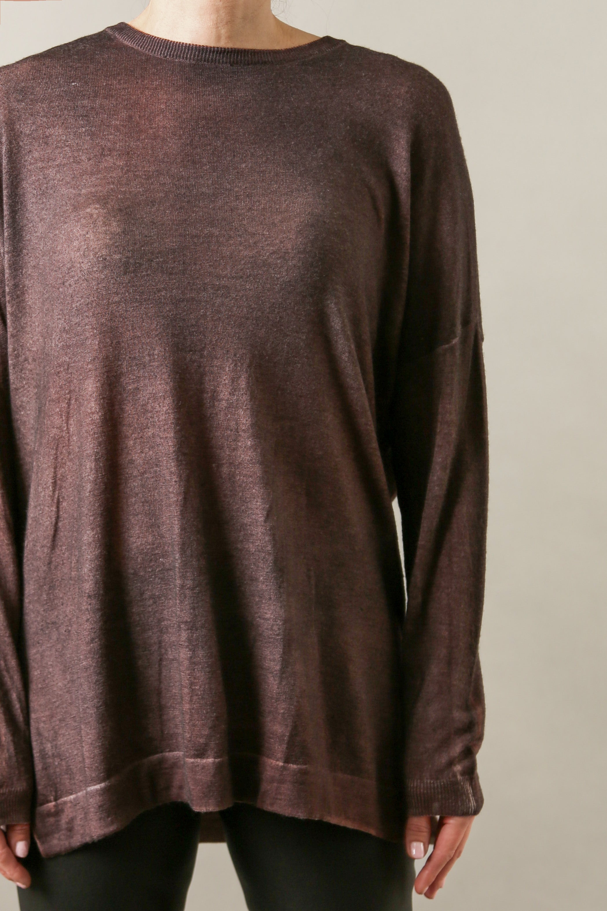 CARENA RELAXED SWEATER IN HAND-DYED CASHMERE