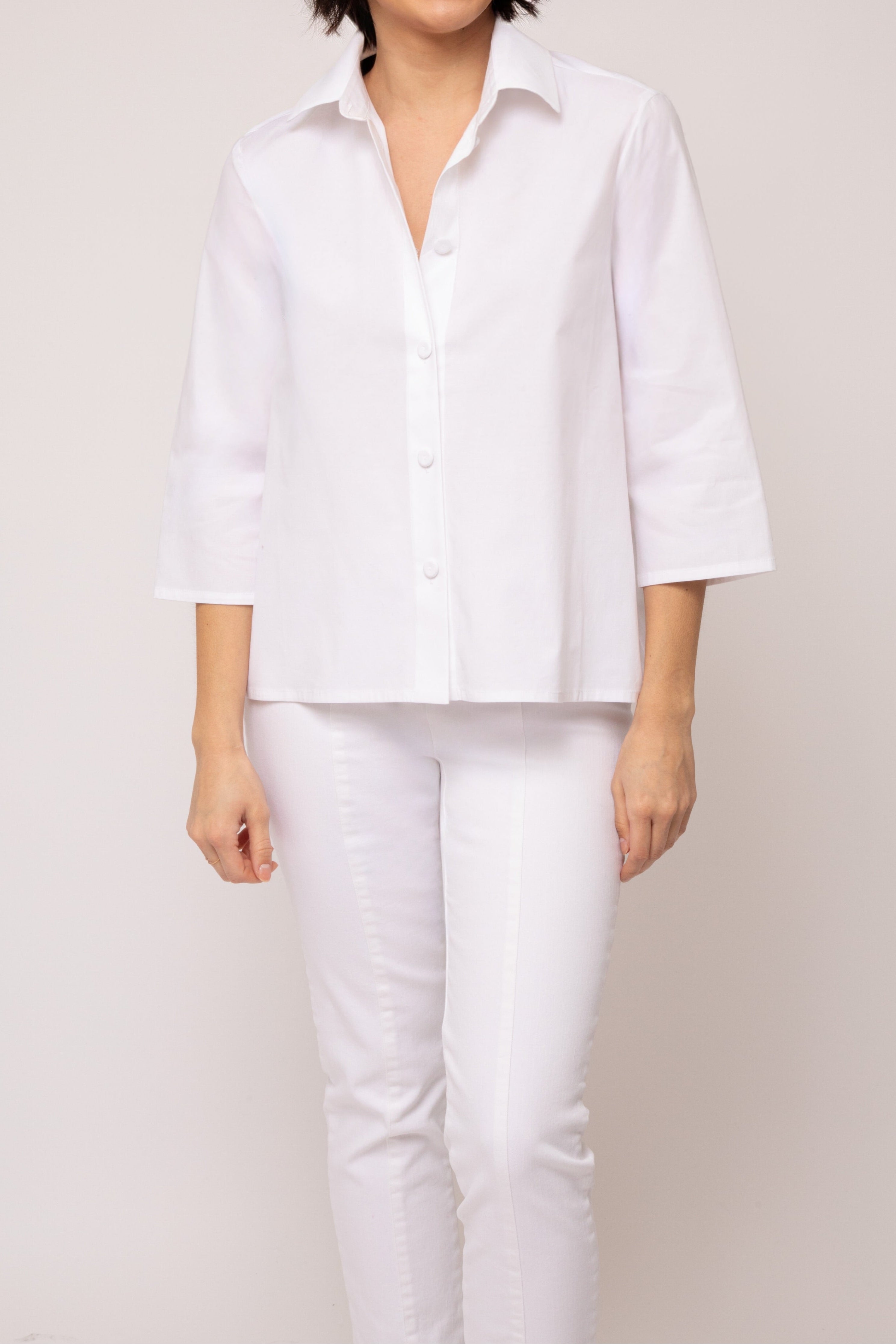 CESARE CAMP SHIRT IN ITALIAN FINE STRETCH COTTON