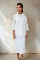 LAUREN SKIRT IN GARMENT-DYED ITALIAN STRETCH DENIM