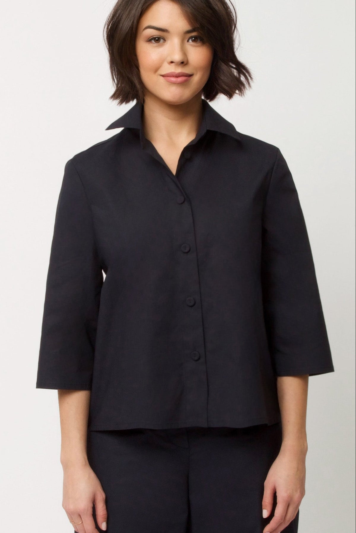 CESARE CAMP SHIRT IN ITALIAN FINE STRETCH COTTON