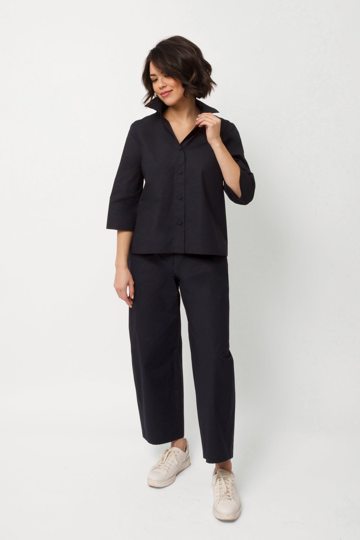 CESARE CAMP SHIRT IN ITALIAN FINE STRETCH COTTON