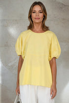 CERCHI SHORT SLEEVE BLOUSE IN ITALIAN COTTON