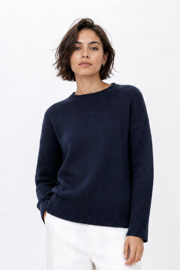 CORINNE CASHMERE CREWNECK SWEATER