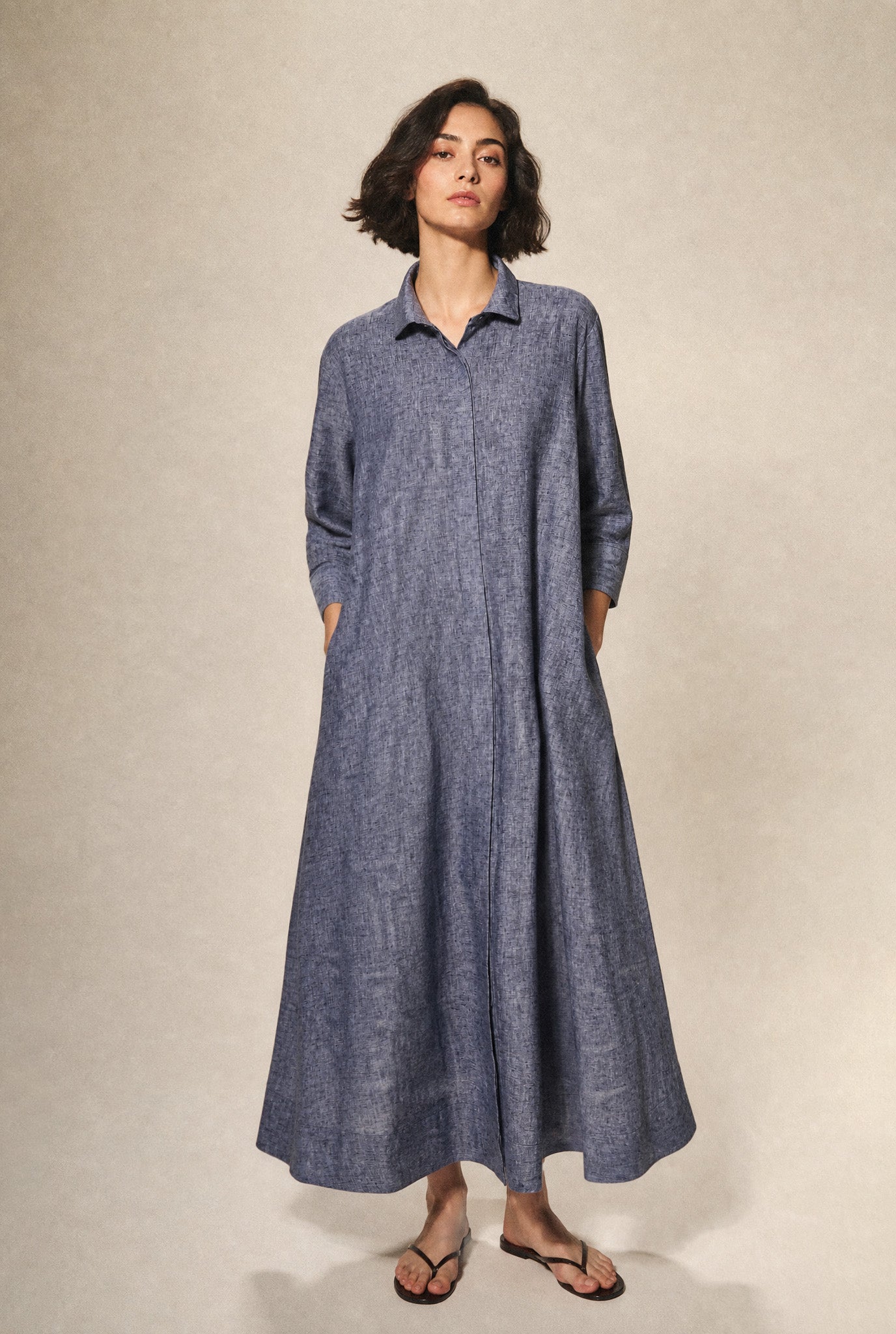 LIGHTWEIGHT DANNI DRESS IN ITALIAN LINEN COTTON