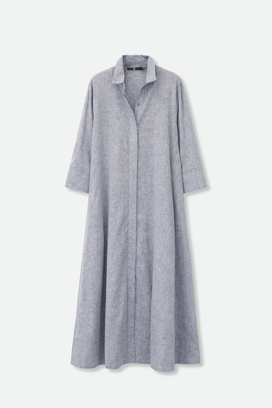 LIGHTWEIGHT DANNI DRESS IN ITALIAN LINEN COTTON NAVY MELANGE