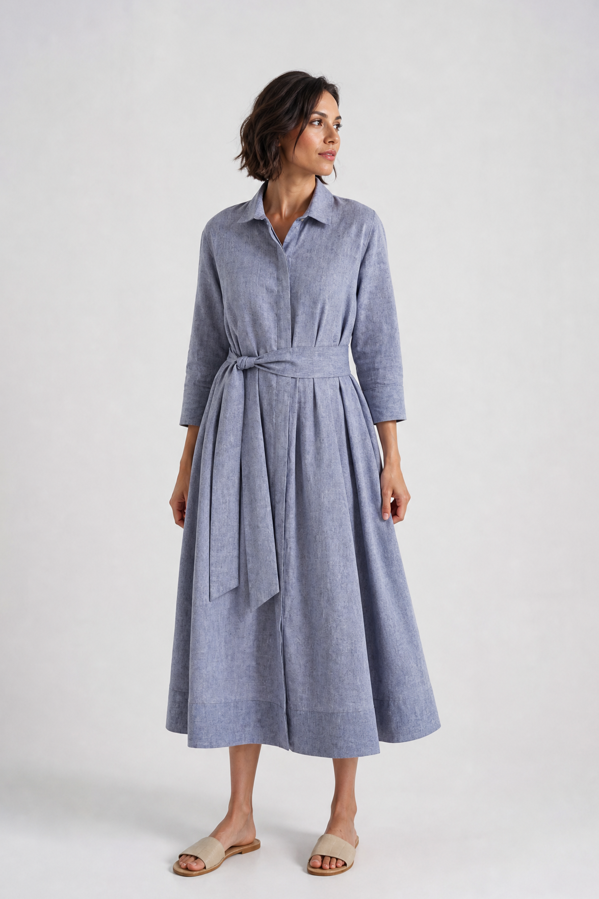 LIGHTWEIGHT DANNI DRESS IN ITALIAN LINEN COTTON