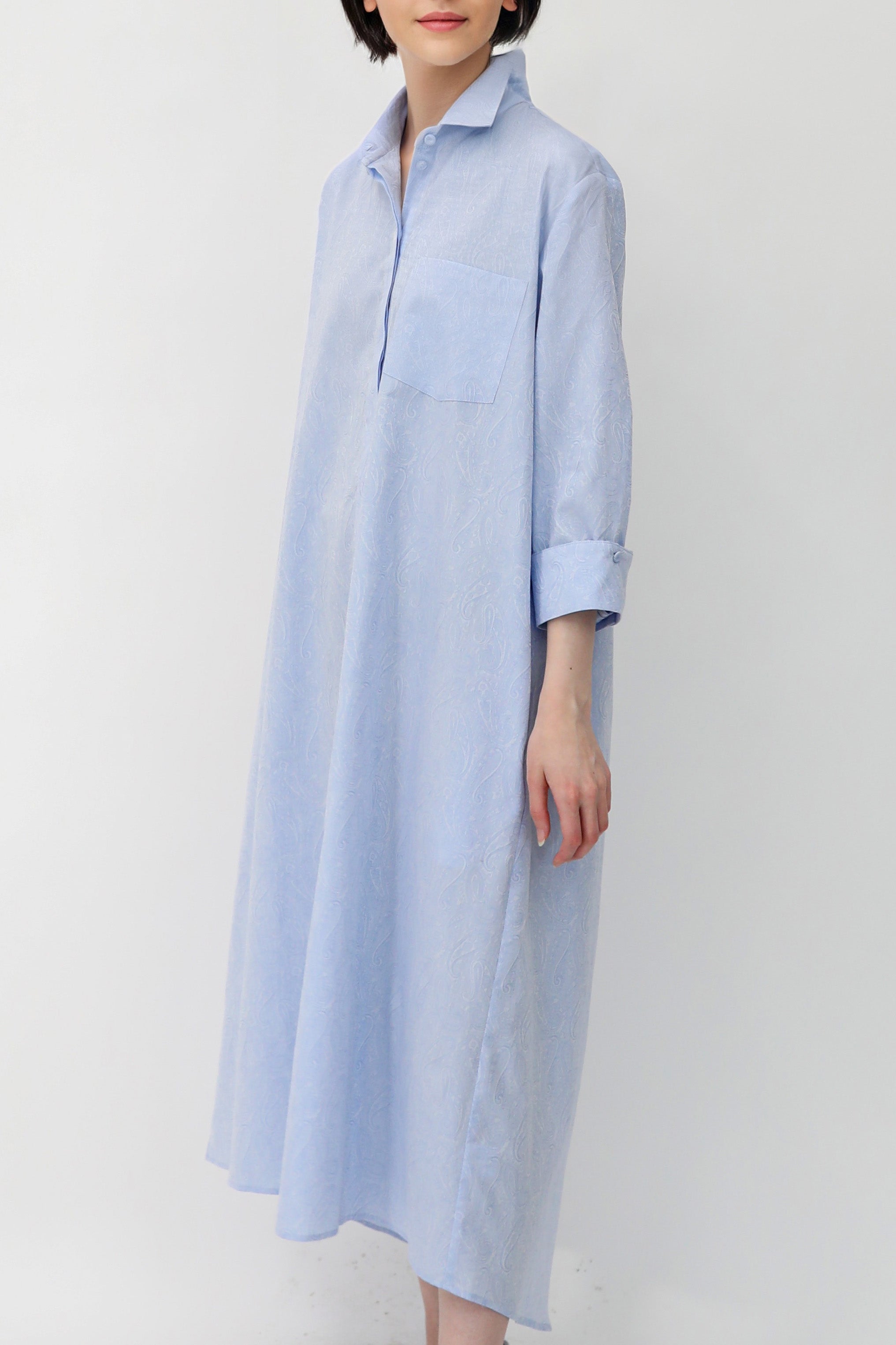 DELPHINE DRESS IN ITALIAN COTTON JACQUARD